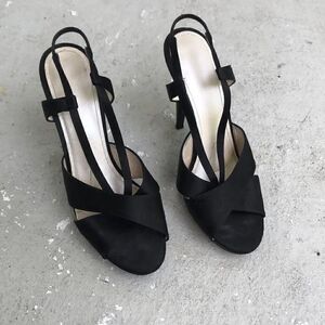 Jil Sanders Satin peep toe